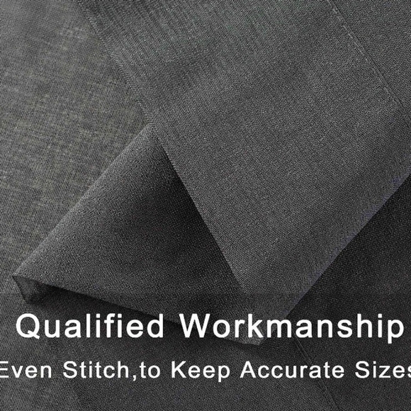 CUCRAF POLYESTER CRAFTSMAN SHEER GRAY 2 PANEL CURTAINS W54 x L63 - Picture 3 of 9